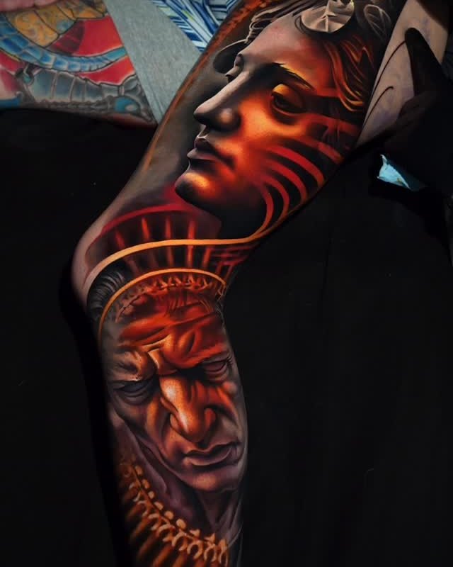 Tam kol – renkli realizm dövme, Waler Montero, InkBlaze Ankara